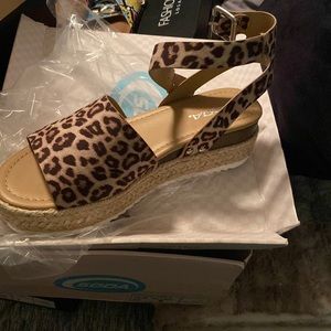 Leopard print sandals. Soda brand.